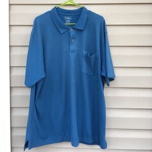 L.L. Bean men's blue polo shirt